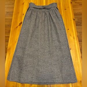 Women's Chic Wool Tweed Midi Skirt